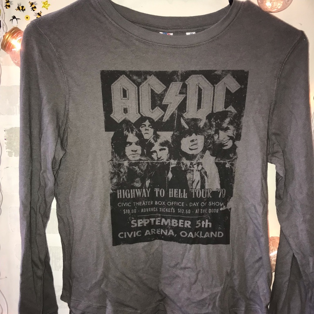 Grey Long Sleeve With AC/DC Design